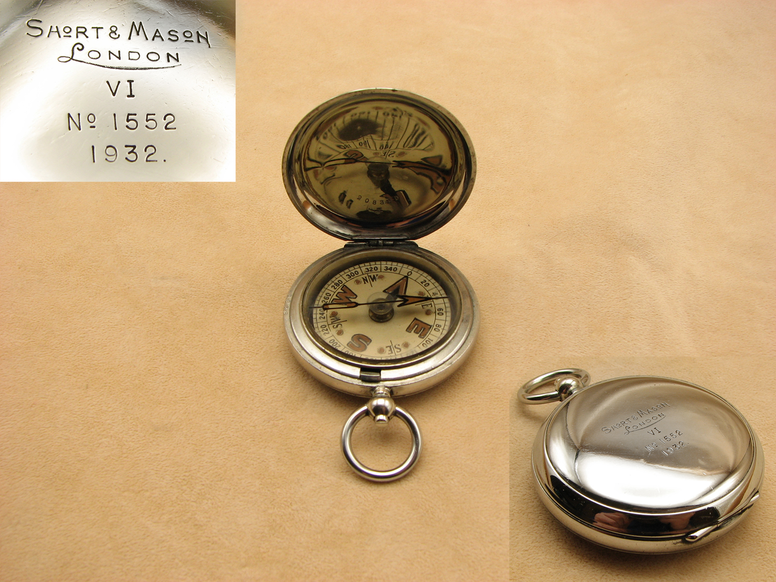 Short & Mason MK VI pocket compass dated 1932